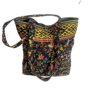 Vera Bradley Quilted Duffle Bag multi color Japanese print Travel Tote